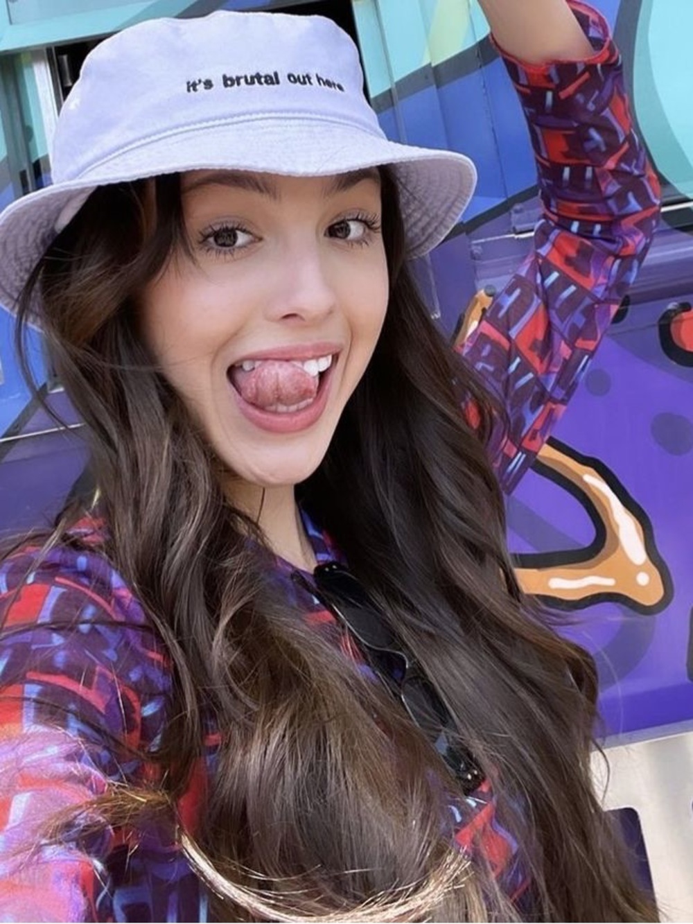 OLIVIA RODRIGO Black It's Brutal Out Here Bucket Cap